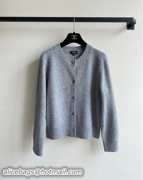 Buy New Cheap Chanel Cashmere Cardigan CH92312 Grey 2024