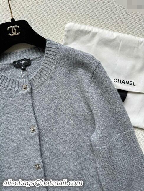 Buy New Cheap Chanel Cashmere Cardigan CH92312 Grey 2024