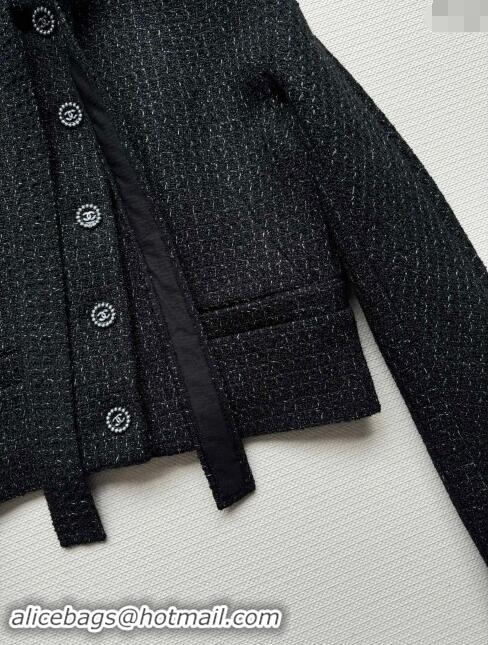 ​Fashion Discount Chanel Tweed Jacket CH92313 Black 2024