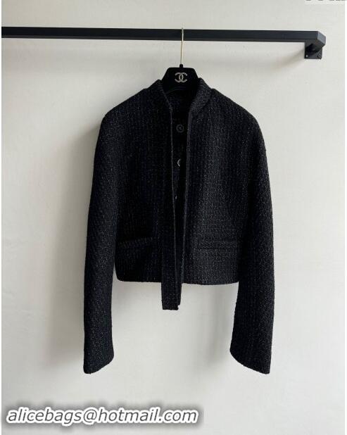 ​Fashion Discount Chanel Tweed Jacket CH92313 Black 2024