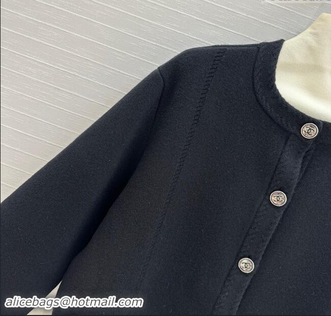 Top Grade Chanel Cashmere Cardigan CH92314 Black 2024