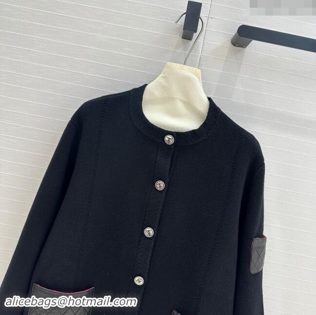 Top Grade Chanel Cashmere Cardigan CH92314 Black 2024