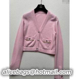 Good Product Chanel Wool Cardigan with Pockets CH92315 Pink 2024