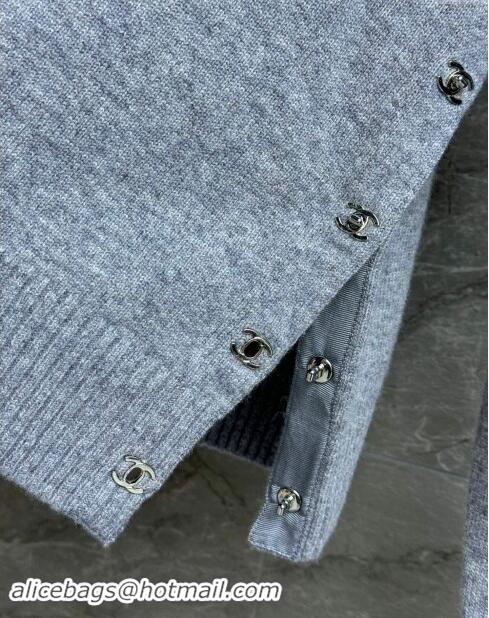 ​Well Crafted Chanel Cashmere Sweater CH92402 Grey 2024