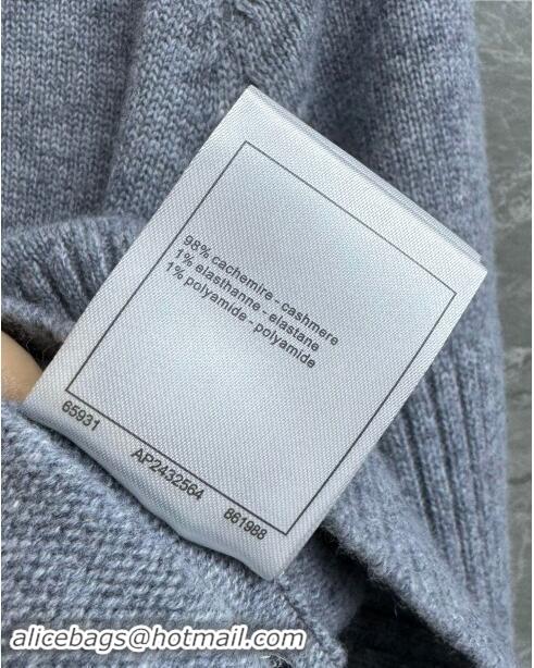 ​Well Crafted Chanel Cashmere Sweater CH92402 Grey 2024