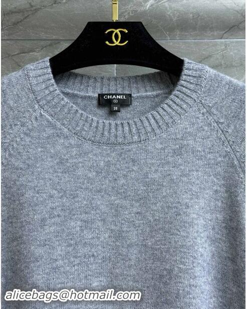 ​Well Crafted Chanel Cashmere Sweater CH92402 Grey 2024