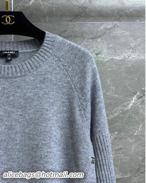 ​Well Crafted Chanel Cashmere Sweater CH92402 Grey 2024