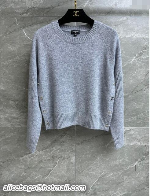 ​Well Crafted Chanel Cashmere Sweater CH92402 Grey 2024