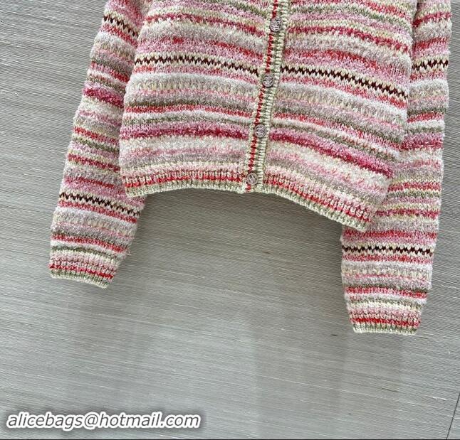 Trendy Design Chanel Cashmere & Wool Cardigan CH92503 Pink 2024