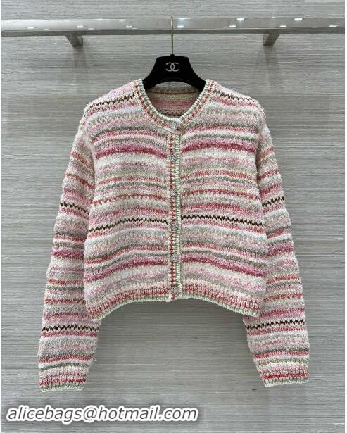 Trendy Design Chanel Cashmere & Wool Cardigan CH92503 Pink 2024