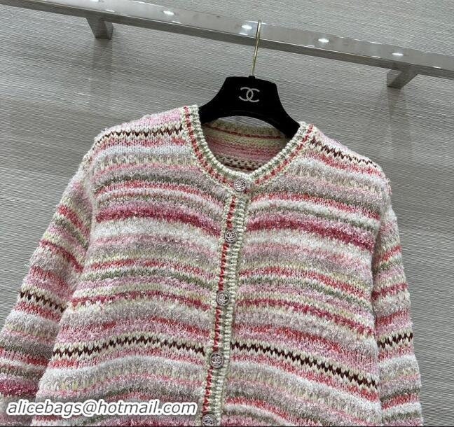 Trendy Design Chanel Cashmere & Wool Cardigan CH92503 Pink 2024