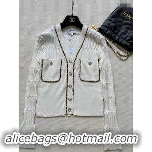 Best Grade Chanel Wool Cardigan M92518 White 2024