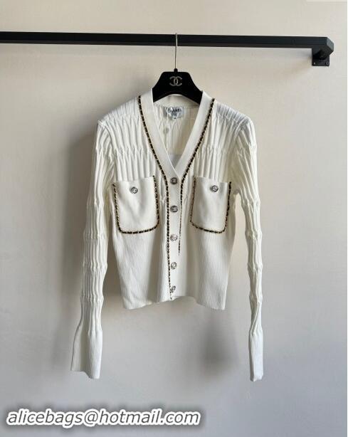 Best Grade Chanel Wool Cardigan M92518 White 2024