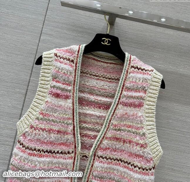 Top Quality Chanel Cashmere Vest CH92521 Pink 2024