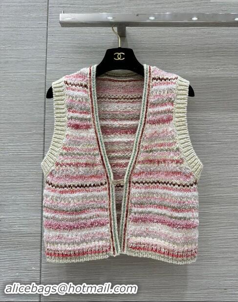 Top Quality Chanel Cashmere Vest CH92521 Pink 2024