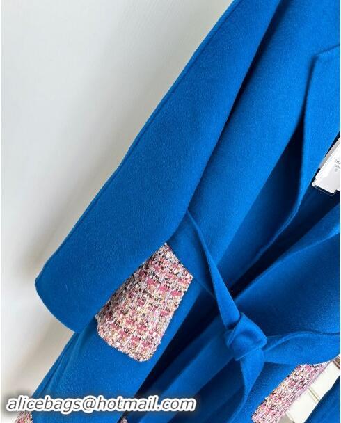 ​Top Grade Chanel Cashmere Coat CH92522 Blue 2024