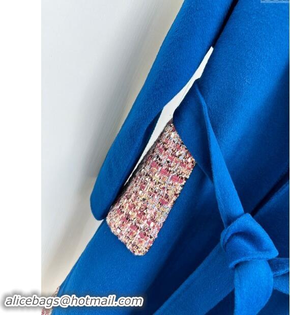 ​Top Grade Chanel Cashmere Coat CH92522 Blue 2024