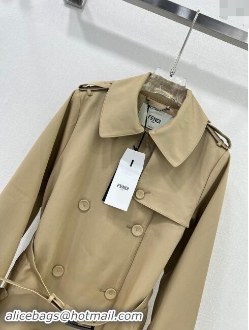 Luxury Discount Burberry Trench Coat with Belt F91914 Khaki 2024