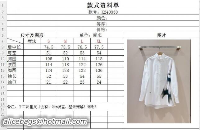 ​Well Crafted Dior Shirt D82206 White 2024