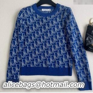 Top Design Dior Cashmere Sweater D82402 Blue 2024