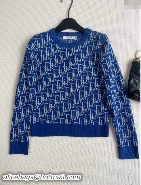 Top Design Dior Cashmere Sweater D82402 Blue 2024