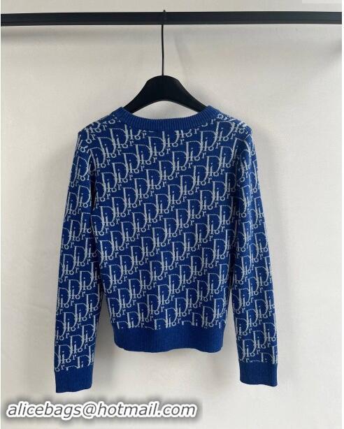 Top Design Dior Cashmere Sweater D82402 Blue 2024