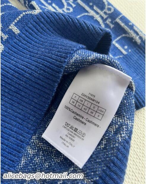 Top Design Dior Cashmere Sweater D82402 Blue 2024