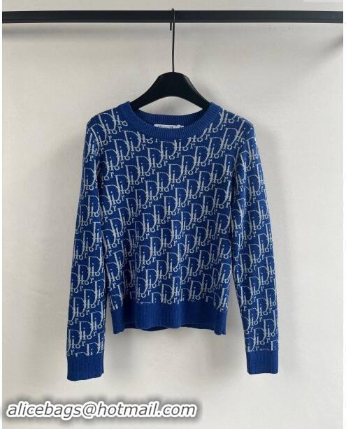 Top Design Dior Cashmere Sweater D82402 Blue 2024