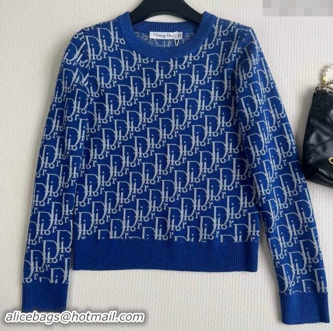 Top Design Dior Cashmere Sweater D82402 Blue 2024