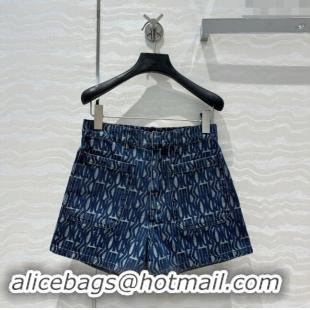 Luxury Discount Dior Miss Dior Denim Shorts D82307 Blue 2024