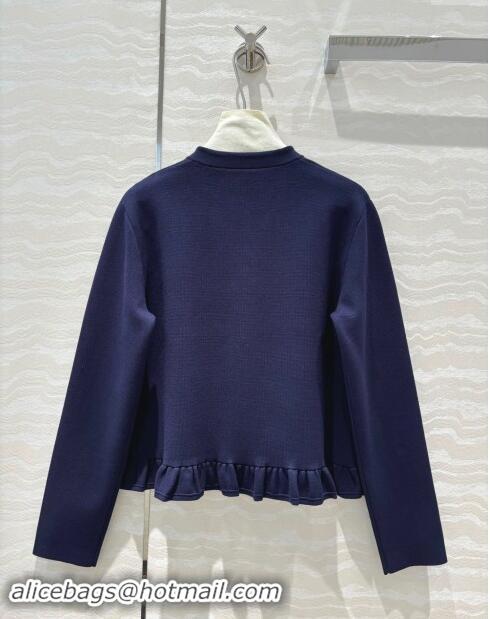 Famous Brand Dior Knit Cardigan D82309 Blue 2024