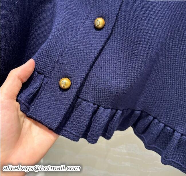 Famous Brand Dior Knit Cardigan D82309 Blue 2024