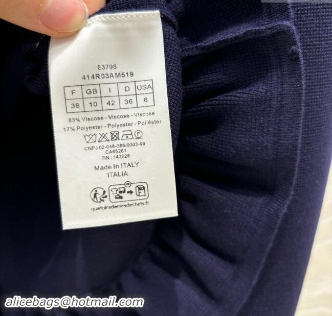 Famous Brand Dior Knit Cardigan D82309 Blue 2024