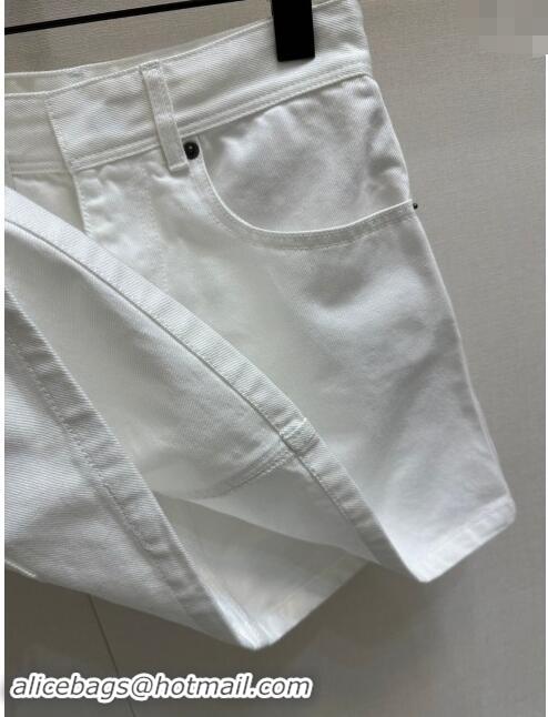 Top Design Dior Miss Dior Denim Skirt D83012 White 2024