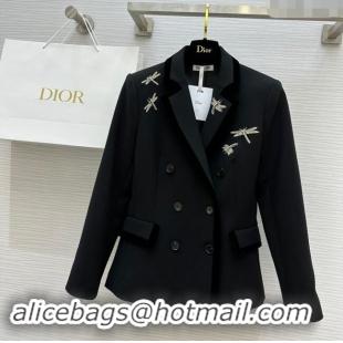 Promotional Dior Jacket with Dragonfly M91126 Black 2024