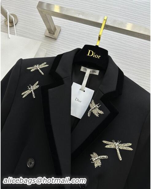 Promotional Dior Jacket with Dragonfly M91126 Black 2024