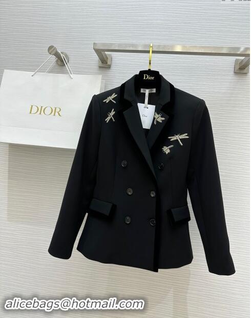 Promotional Dior Jacket with Dragonfly M91126 Black 2024