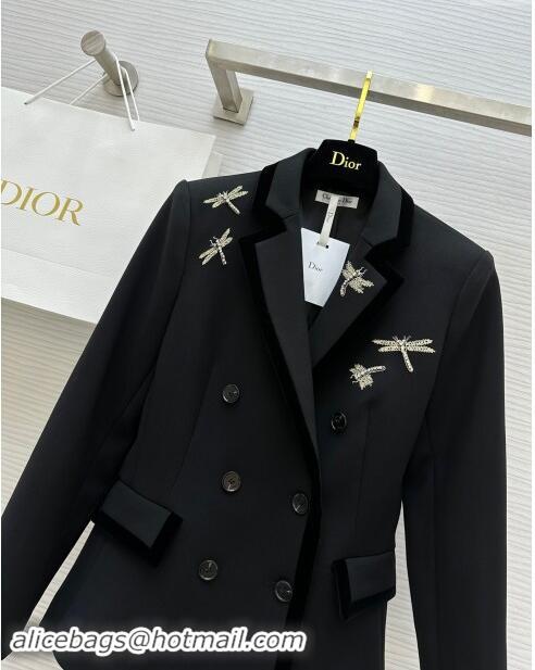 Promotional Dior Jacket with Dragonfly M91126 Black 2024