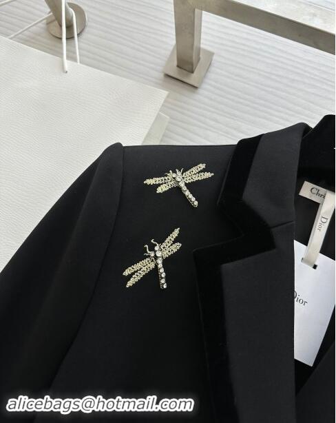 Promotional Dior Jacket with Dragonfly M91126 Black 2024