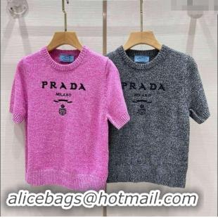 ​Reasonable Price Prada Wool Short-sleeved Sweater P90407 2024