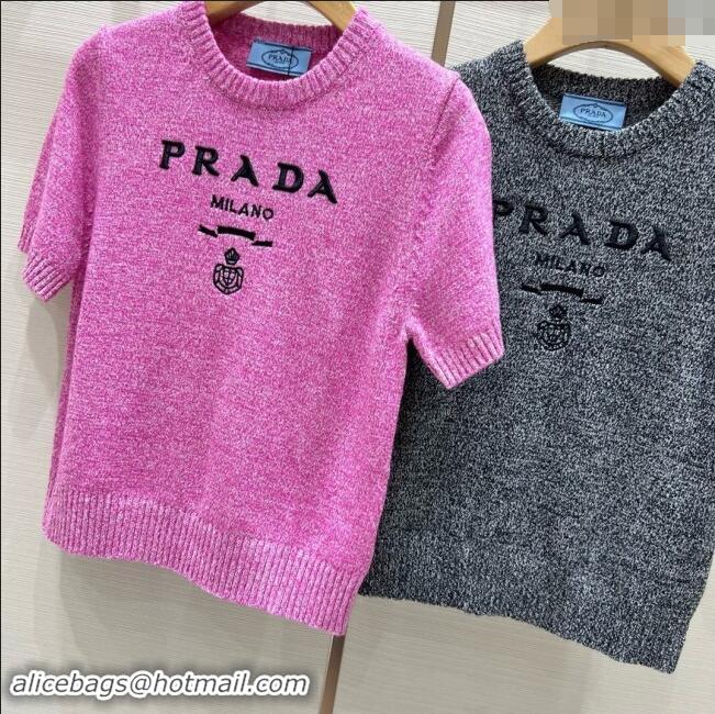 ​Reasonable Price Prada Wool Short-sleeved Sweater P90407 2024