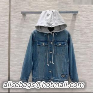 Buy Discount Prada Denim Jacket P90417 Blue 2024