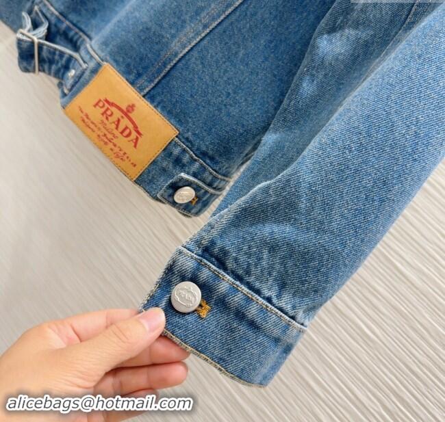 Buy Discount Prada Denim Jacket P90417 Blue 2024