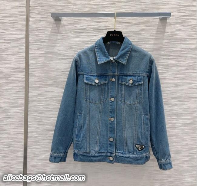 Buy Discount Prada Denim Jacket P90417 Blue 2024