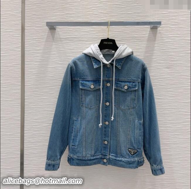 Buy Discount Prada Denim Jacket P90417 Blue 2024