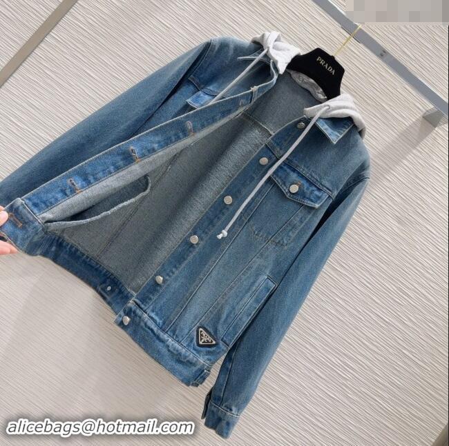 Buy Discount Prada Denim Jacket P90417 Blue 2024