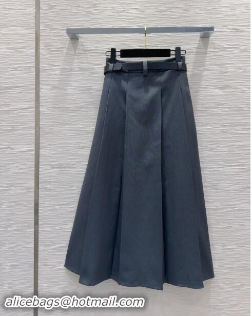 Famous Brand Prada Skirt with Belt P92508 Grey 2024