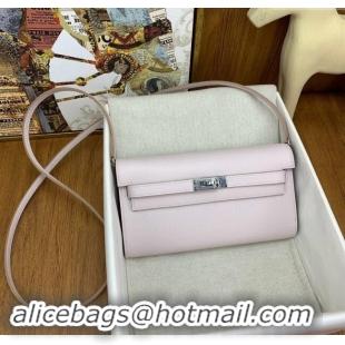 Popular Style Hermes Kelly To Go Wallet Bag in Original Epsom Leather H0801 09 Dreamy Purple/Silver 2024 (Full Handmade)