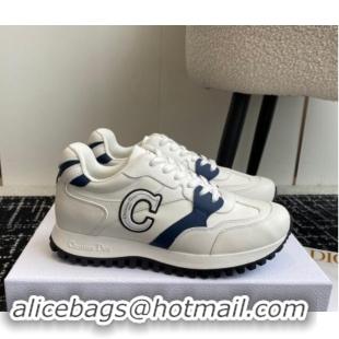 Hot Style Dior C'est Dior Sneakers in Calfskin White/Blue 930040