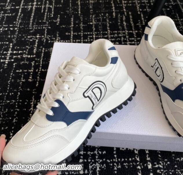 Hot Style Dior C'est Dior Sneakers in Calfskin White/Blue 930040